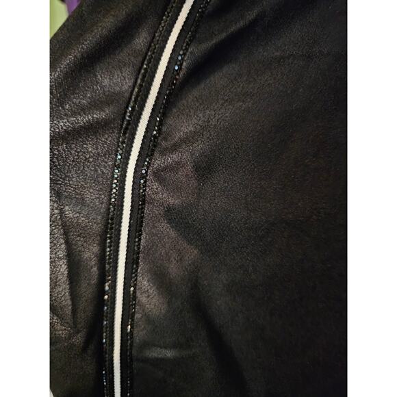Lane Bryant pull on pants Stretch Black Shimmer Sequin Stripe Super Cute 26/28 - Picture 5 of 7